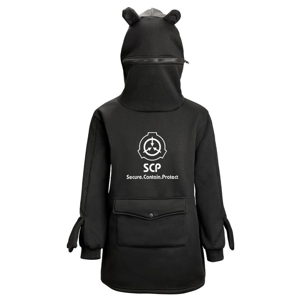 【SCP財団 D-CLASS】黒/緑 カエルパーカー デザイン-2