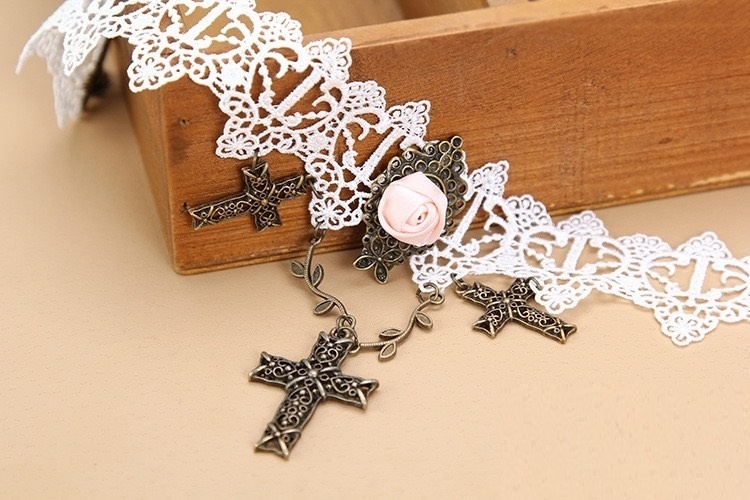 【薔薇とクロス2】 ロリィタ コスプレ チョーカー