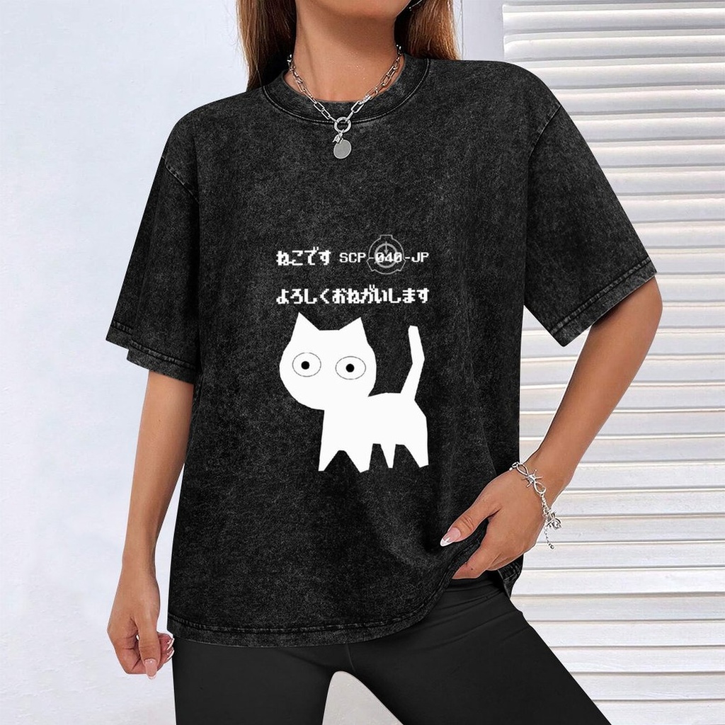 【SCP-040-JP】ネコです 綿Tシャツ