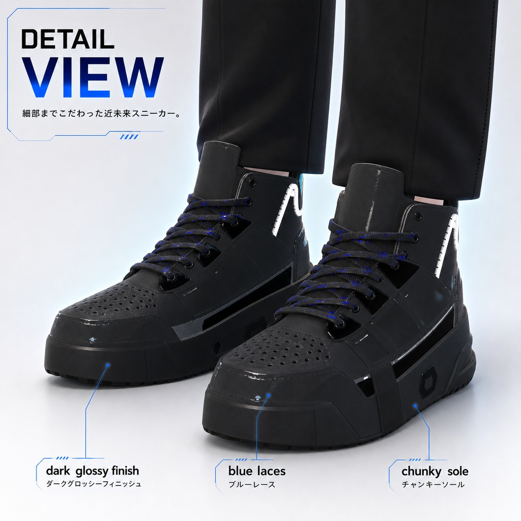 【複数アバター対応】NEON TECK SNEAKERS