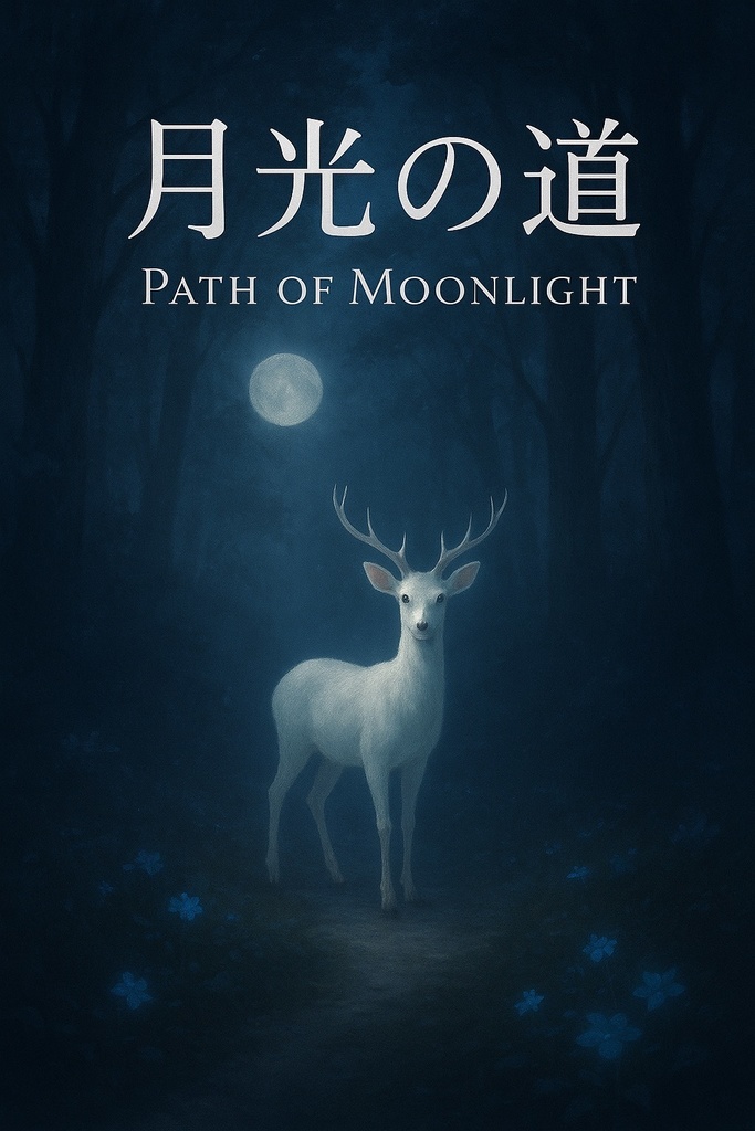 幻想壁紙『月光の道 - 白鹿の章』