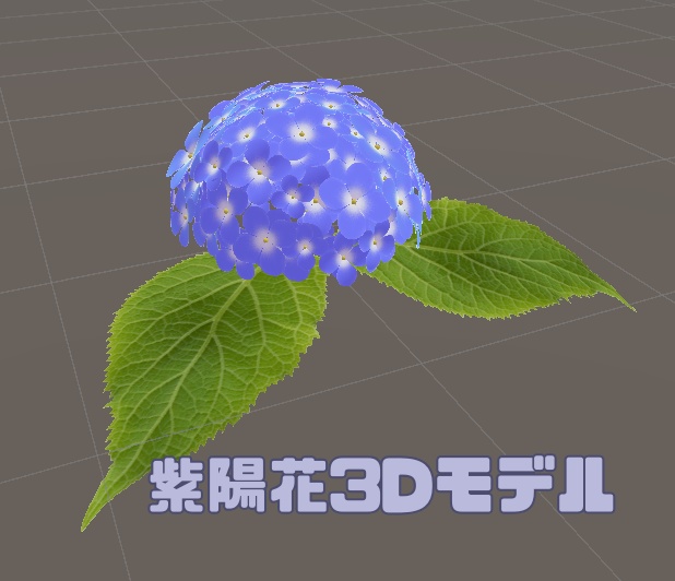紫陽花3Dモデル