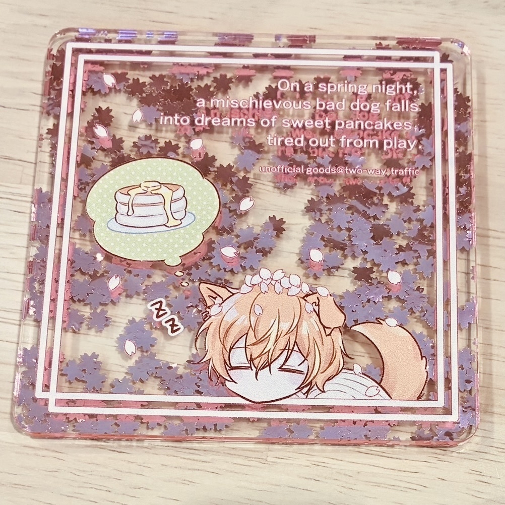 🐶🥞桜フレークアクリルコースター🌸