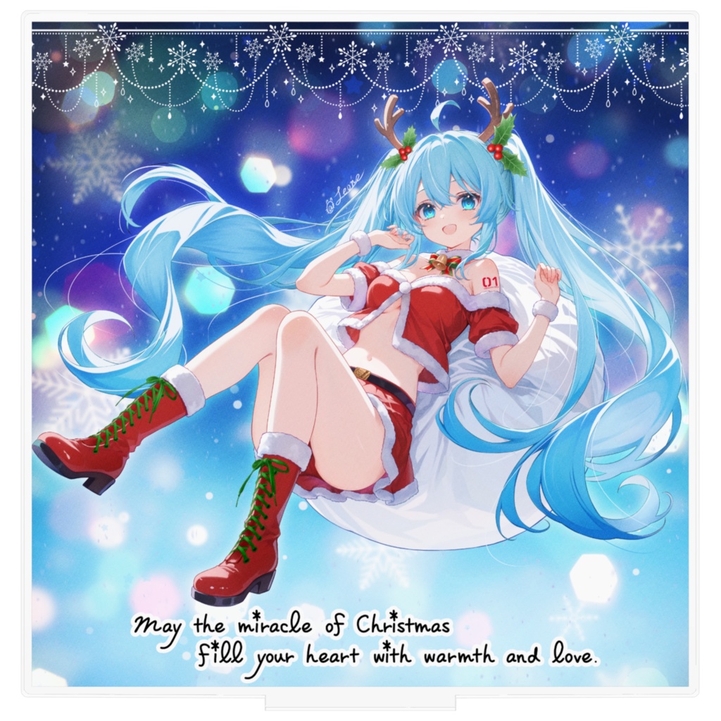 初音ミク X'masアクリルスタンド(背景付き)