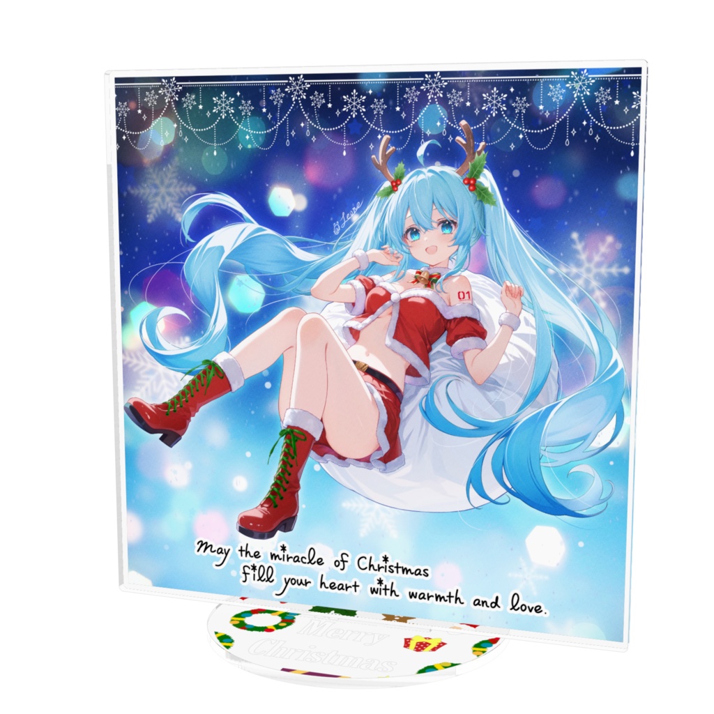 初音ミク　X'masアクリルスタンド（背景付き）