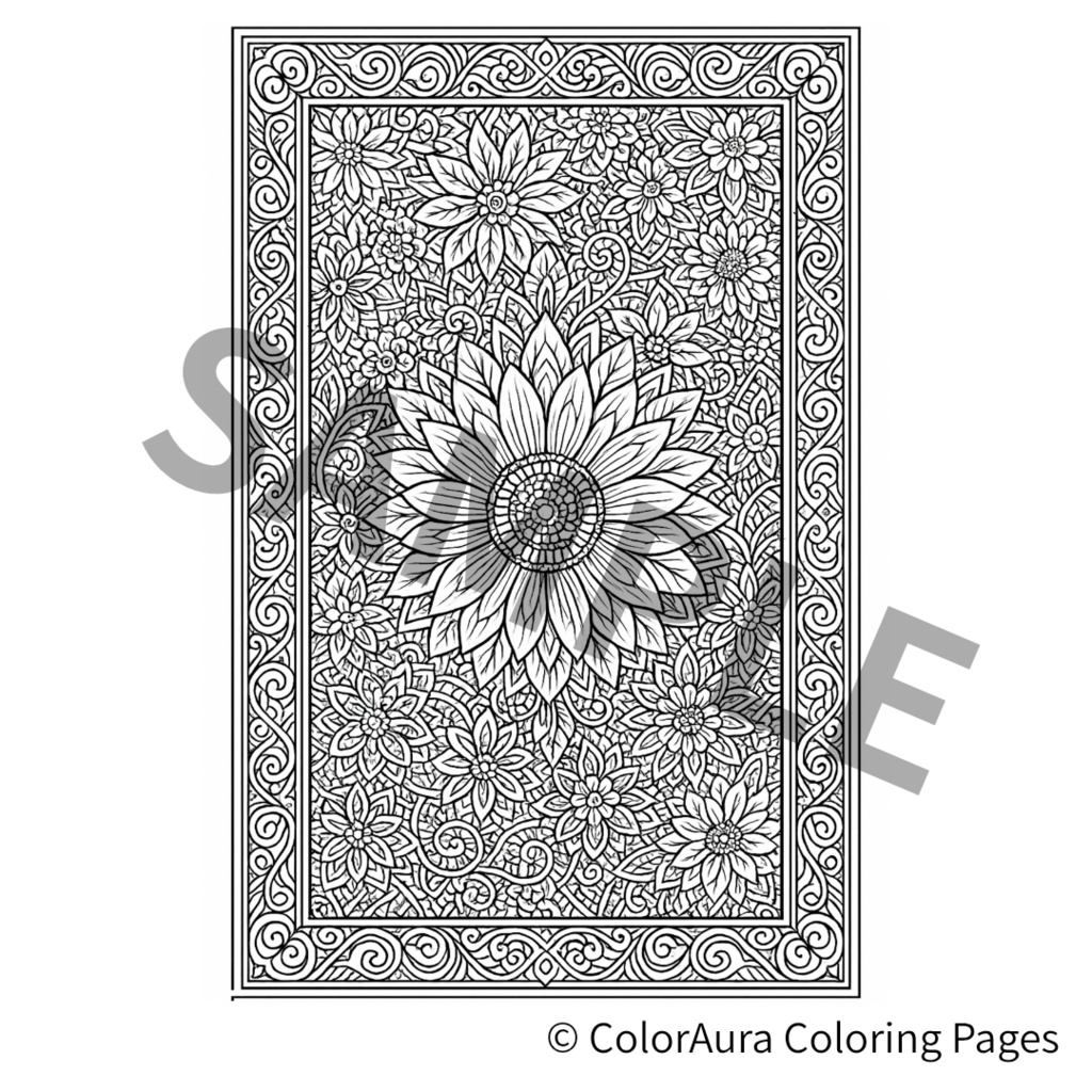 Flower & Geometric Frame