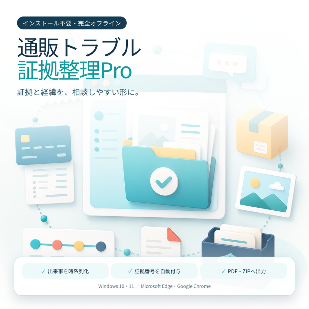 通販トラブル証拠整理Pro v1.0.0