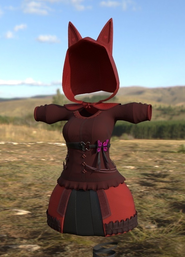 【桔梗対応】ちょうちょのあかずきん