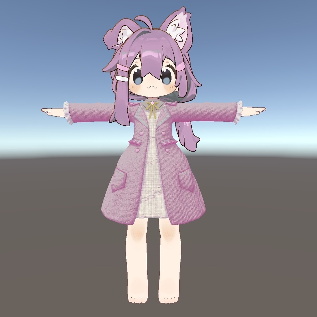 【まめひなた】トレンチコートとワンピース