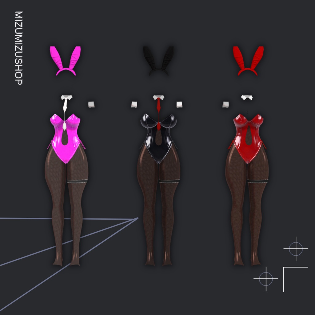 【ダージェリン】むちむちバニーガールさん【シェイプキー対応】