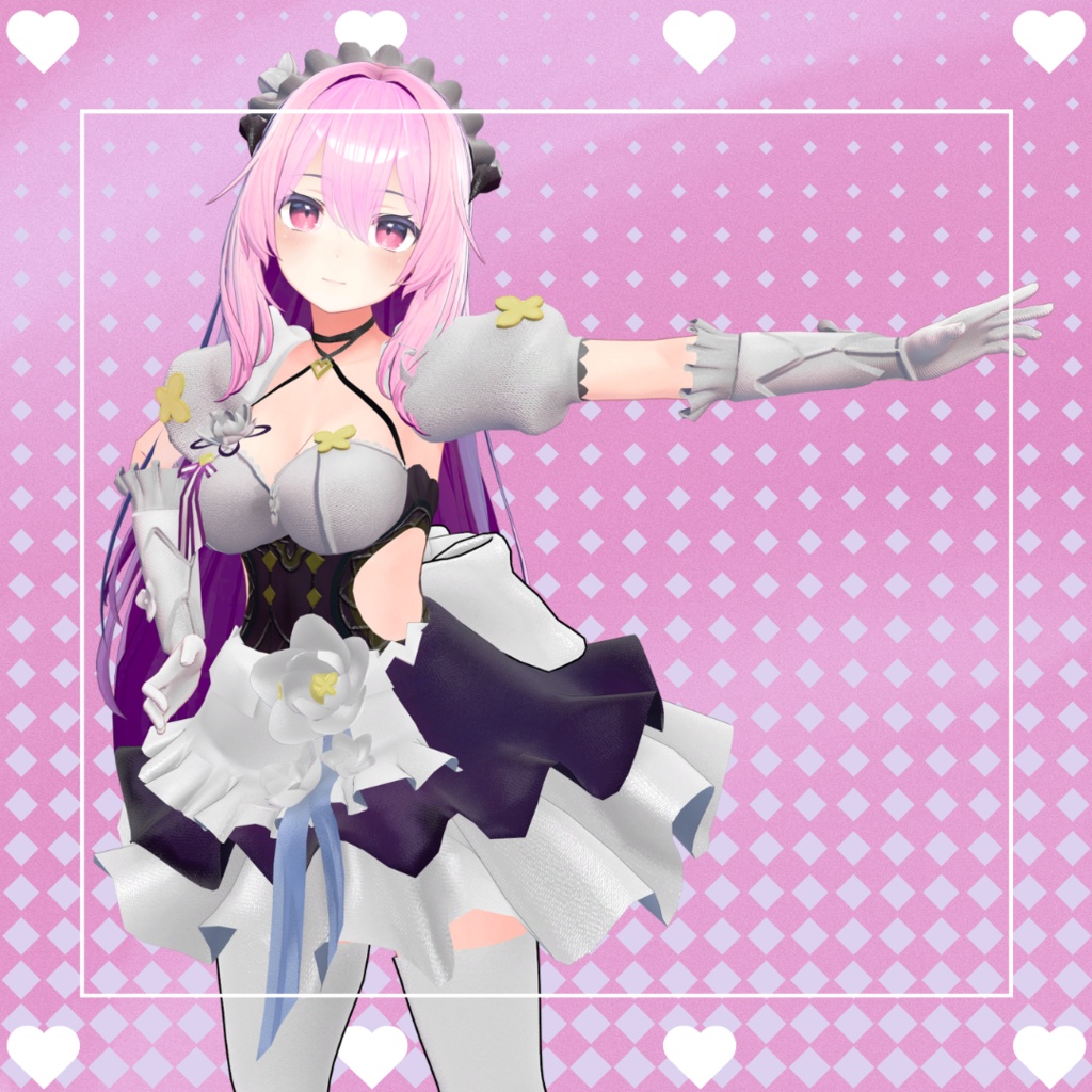 【無料】ピンクのメイドさん♪【桔梗対応】