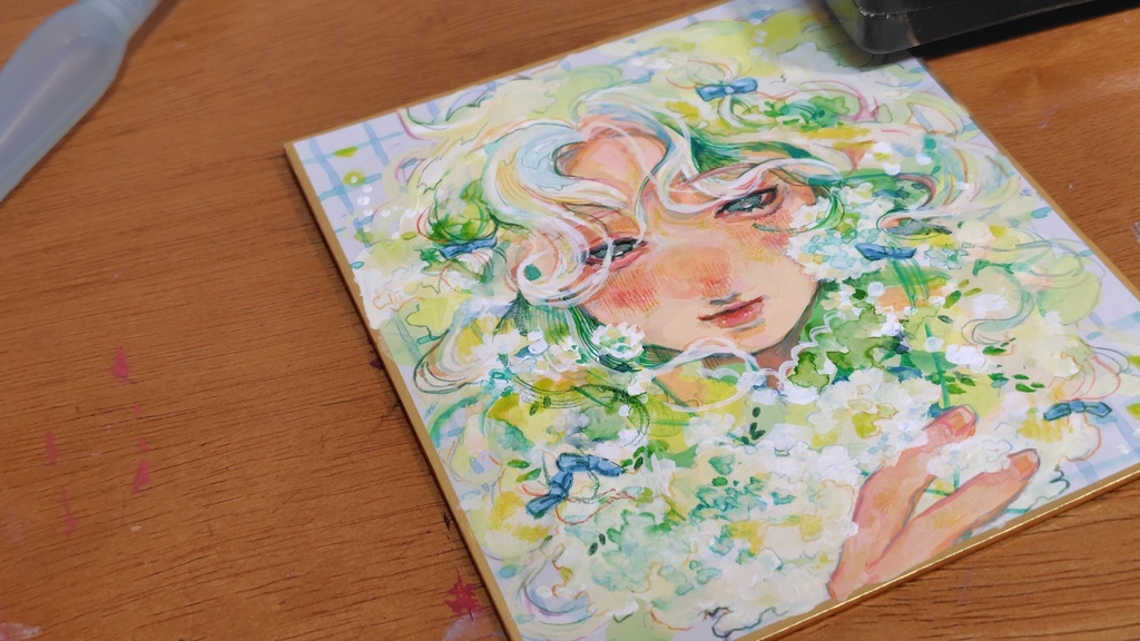 ○水彩色紙○シロツメグサ