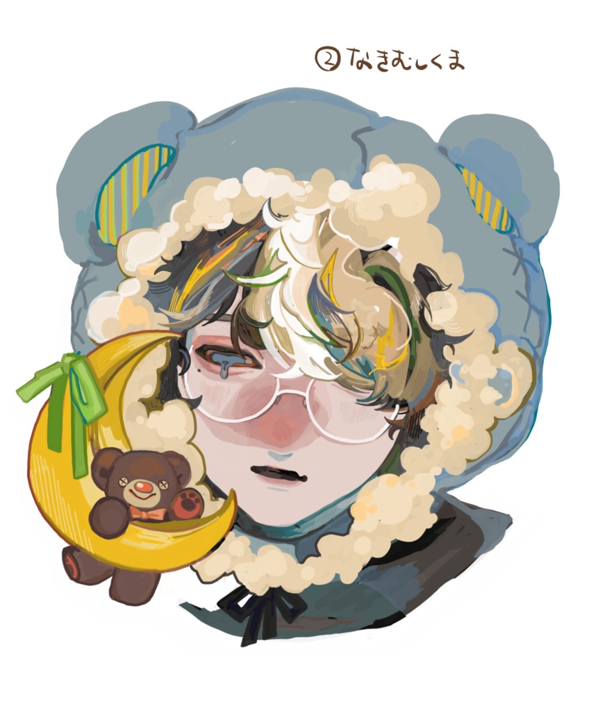 〇耐水ステッカー〇めがねケモっ子