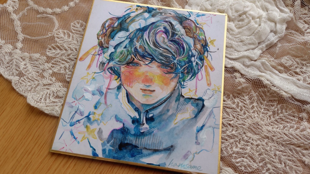 〇水彩色紙〇ひつじメイドさん