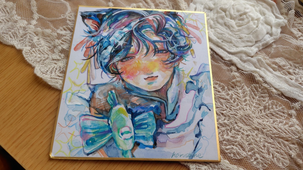 〇水彩色紙〇ねこメイドさん