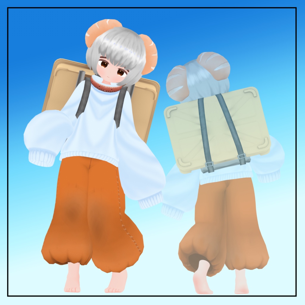 【VRC向け3Dモデル】塩パンちゃん