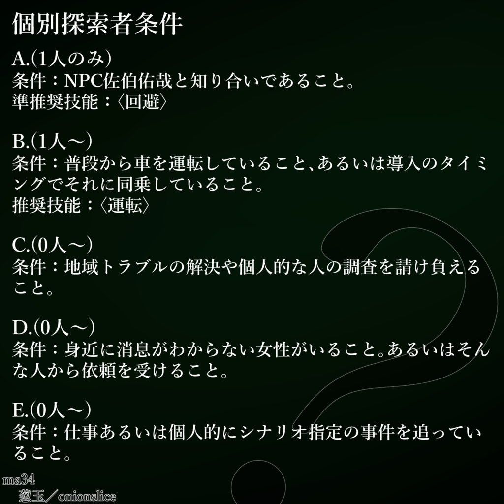 新CoC 沼男《Swanpman》は誰だ?【新クトゥルフ神話TRPG改変シナリオ】