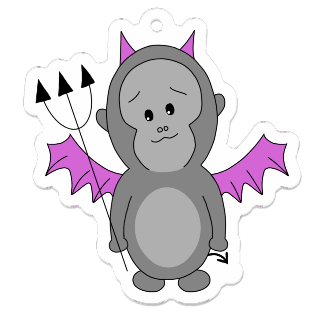 アクリルキーホルダー(悪魔ごりら)