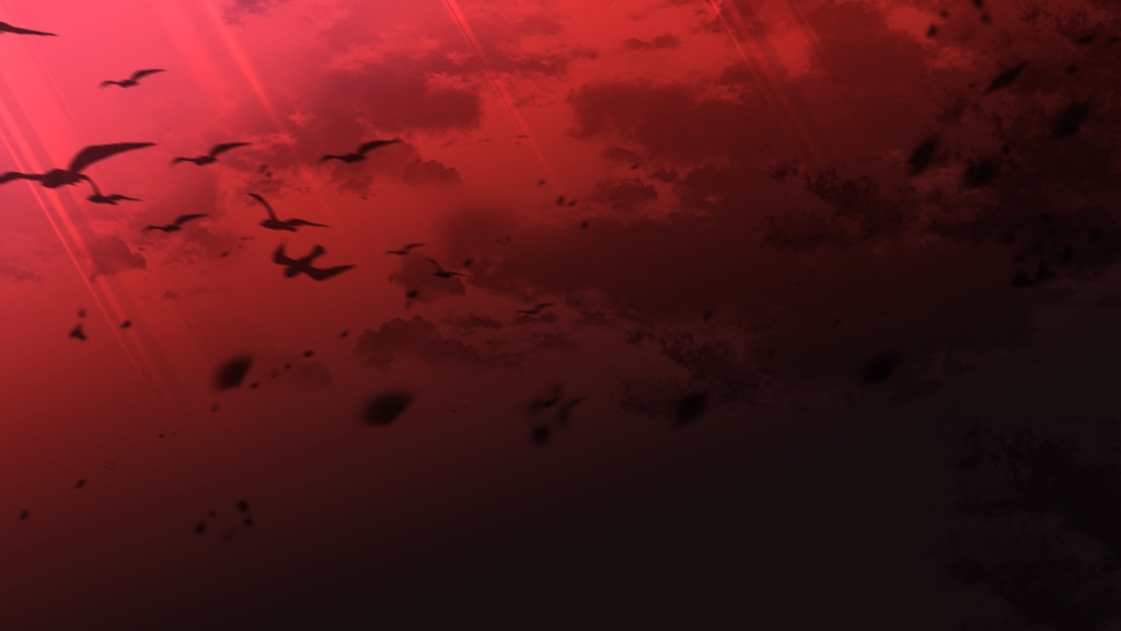 【無料】赤い空背景素材セット