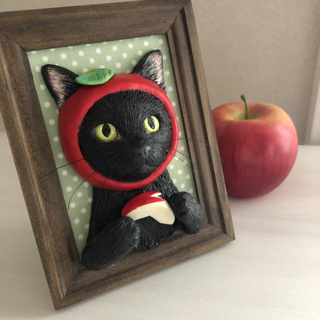 うちの子立体肖像画(リンゴver.)