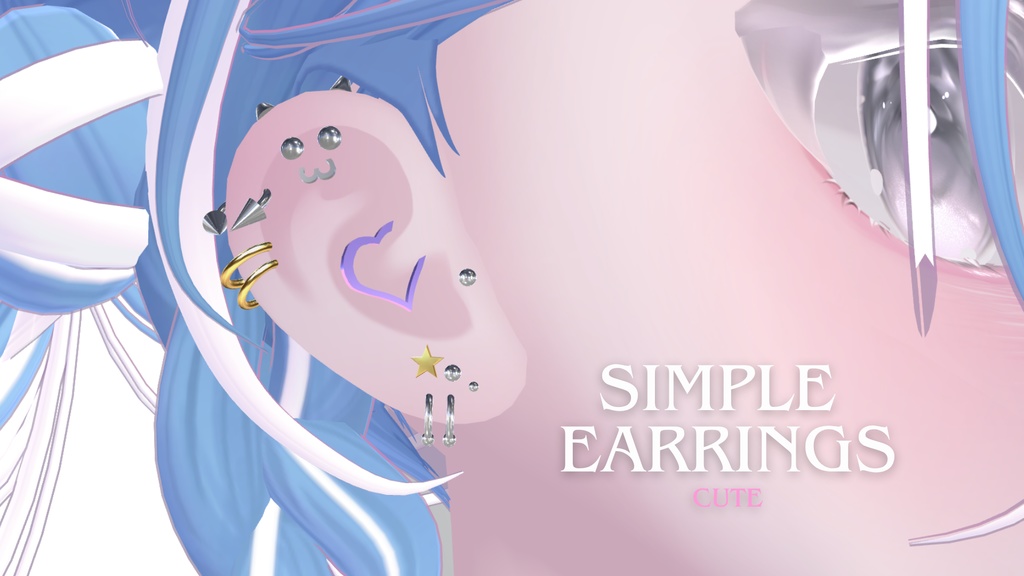 シンプルピアス　cute