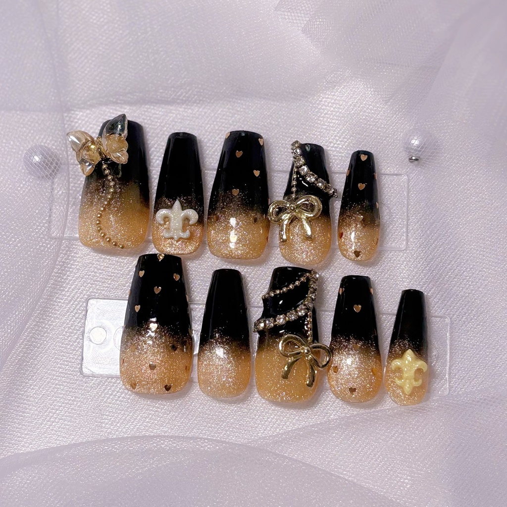 【No.46】ネイルチップオーダー イエローグラデーション ネイルチップ