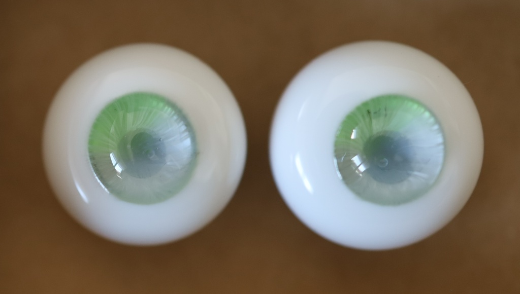 ♦Al-Qamar♦グラスアイ　約17mm　649.グリーンティー