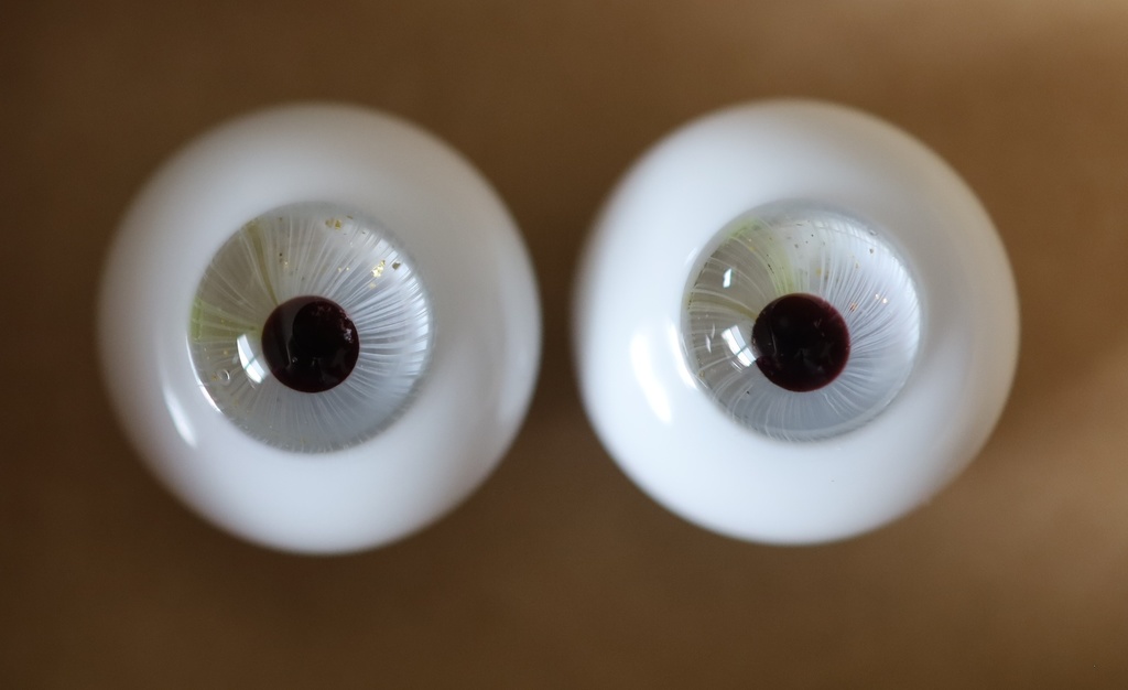 ♦Al-Qamar♦グラスアイ　約16.5mm　708.ポラロイド　　