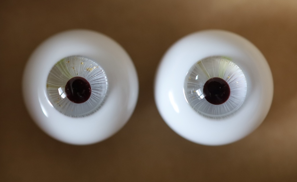 ♦Al-Qamar♦グラスアイ　約17mm　709.ポラロイド　　