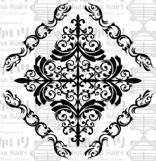 ダマスク柄風素材