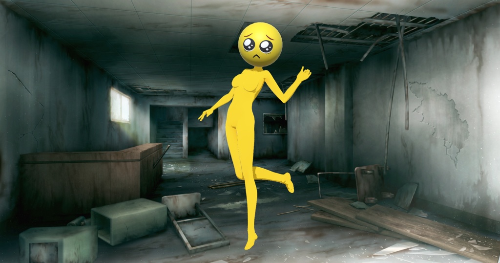 【無料】ぴえ子の3Dモデル