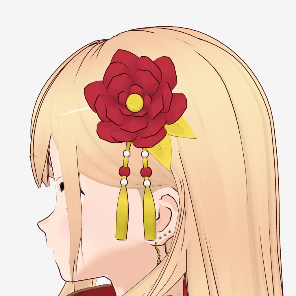 【無料】中華風_花飾り【VRoid】