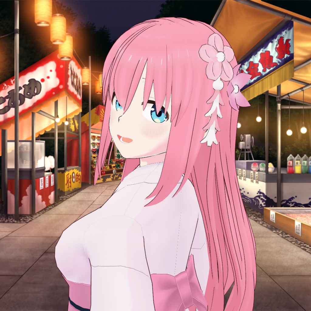 【無料】和風_花飾り【VRoid】