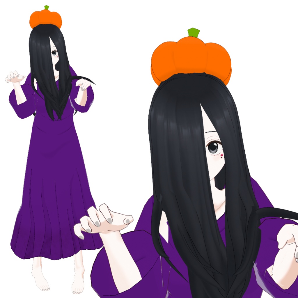【無料】沙耶子(ハロウィンver)の3Dモデル