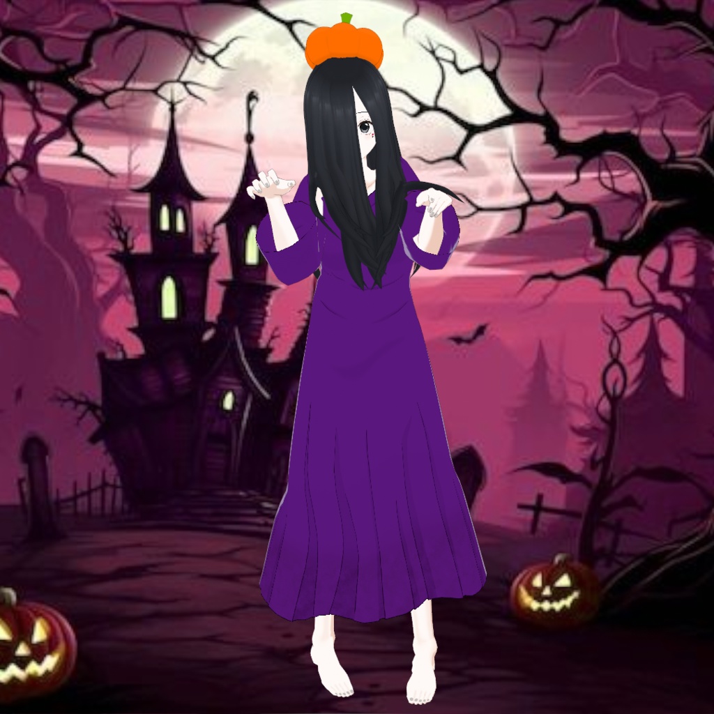 【無料】沙耶子(ハロウィンver)の3Dモデル