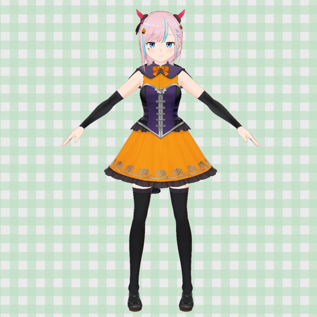 ハロウィン・クラシカルドレスコーデ【VRoid】