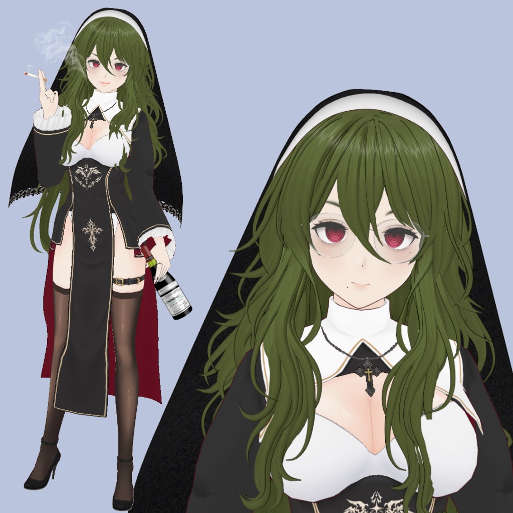 【オリジナル3Dモデル】シスター・リーベ(衣装単品もあり)