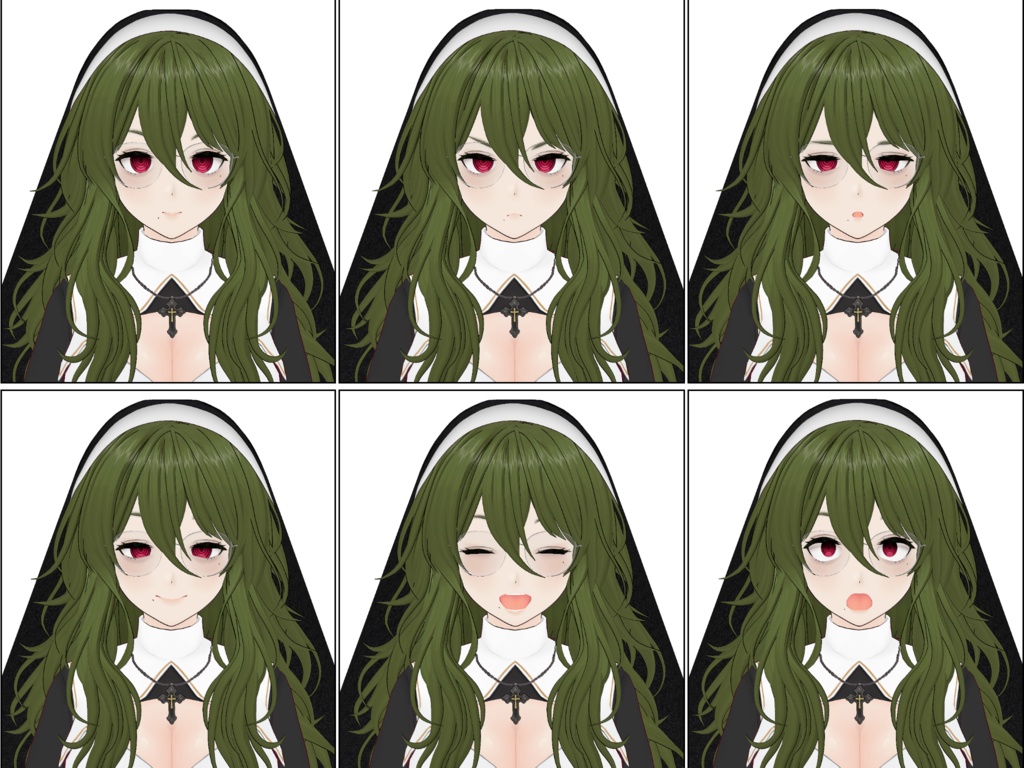 【オリジナル3Dモデル】シスター・リーベ(衣装単品もあり)