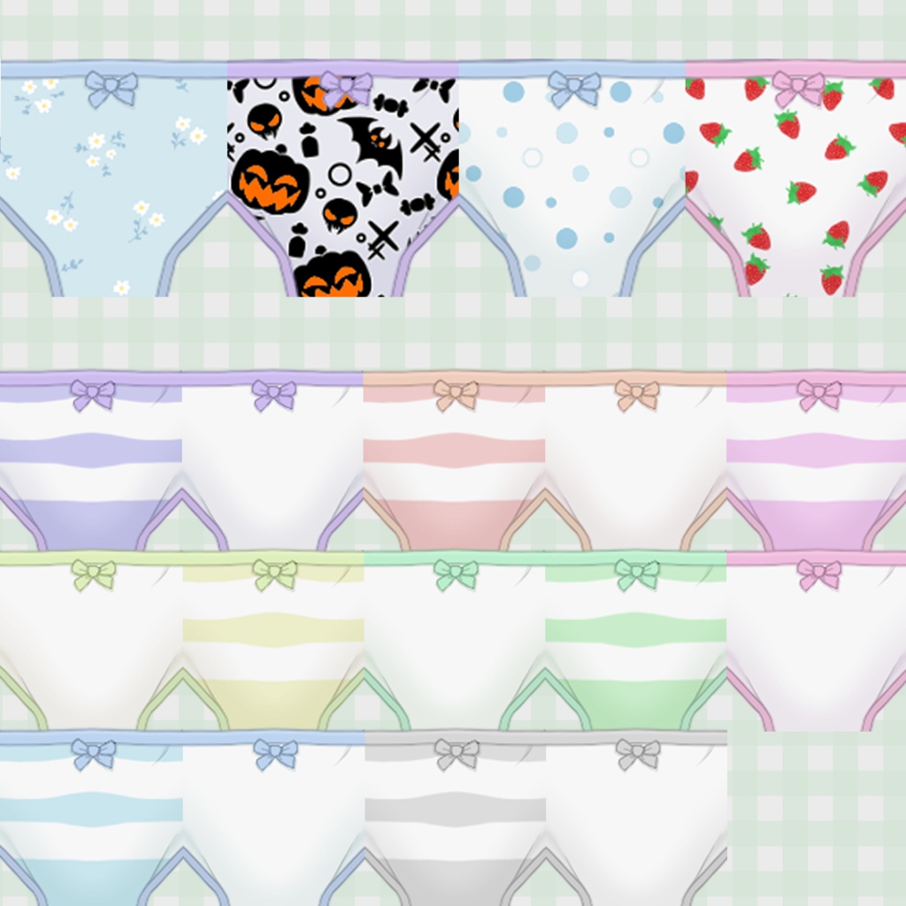 【無料版あり】パンティ18種類セット【VRoid】