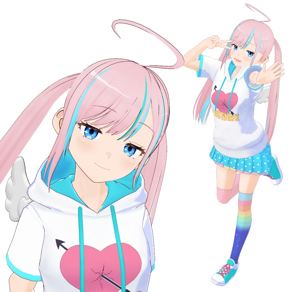 【オリジナル3Dモデル】天使凛音(衣装単品もあり)