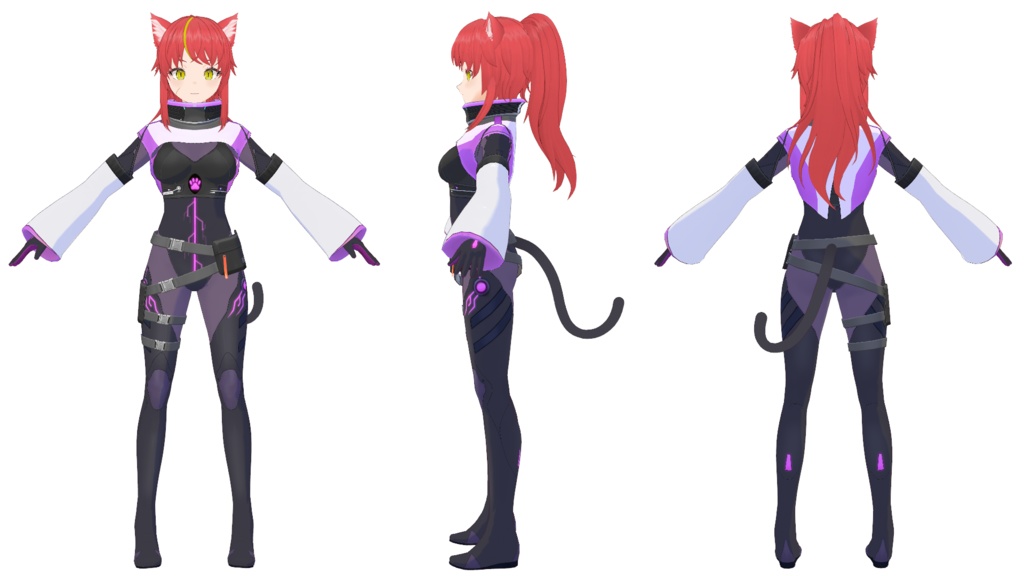 【オリジナル3Dモデル】ルナ(衣装単品もあり)