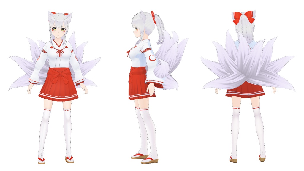 【オリジナル3Dモデル】黒陽院真白(2verセット)