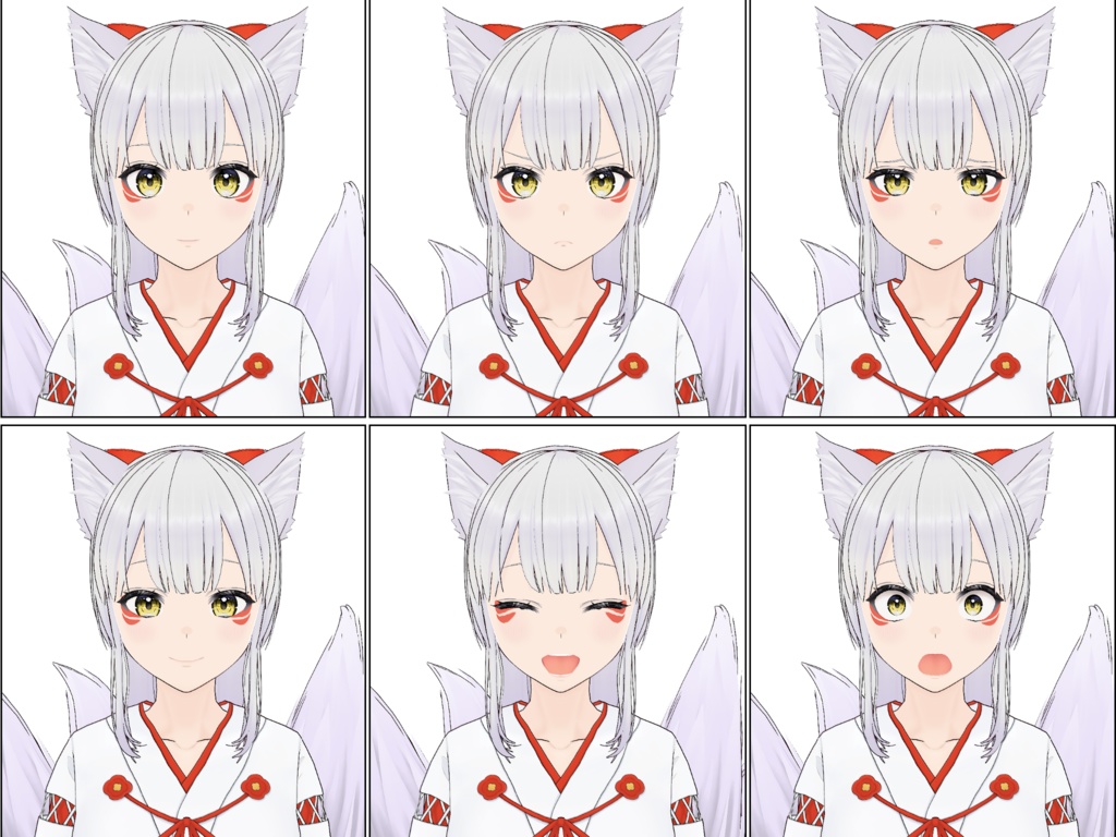 【オリジナル3Dモデル】黒陽院真白(2verセット)