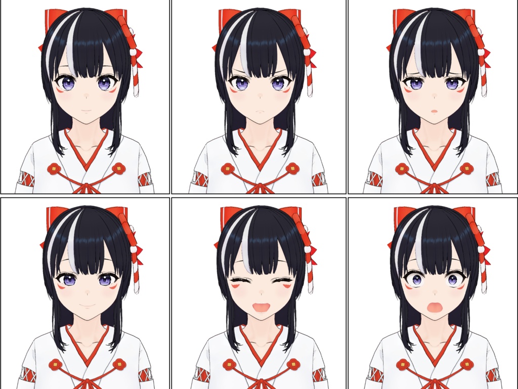 【オリジナル3Dモデル】黒陽院真白(2verセット)