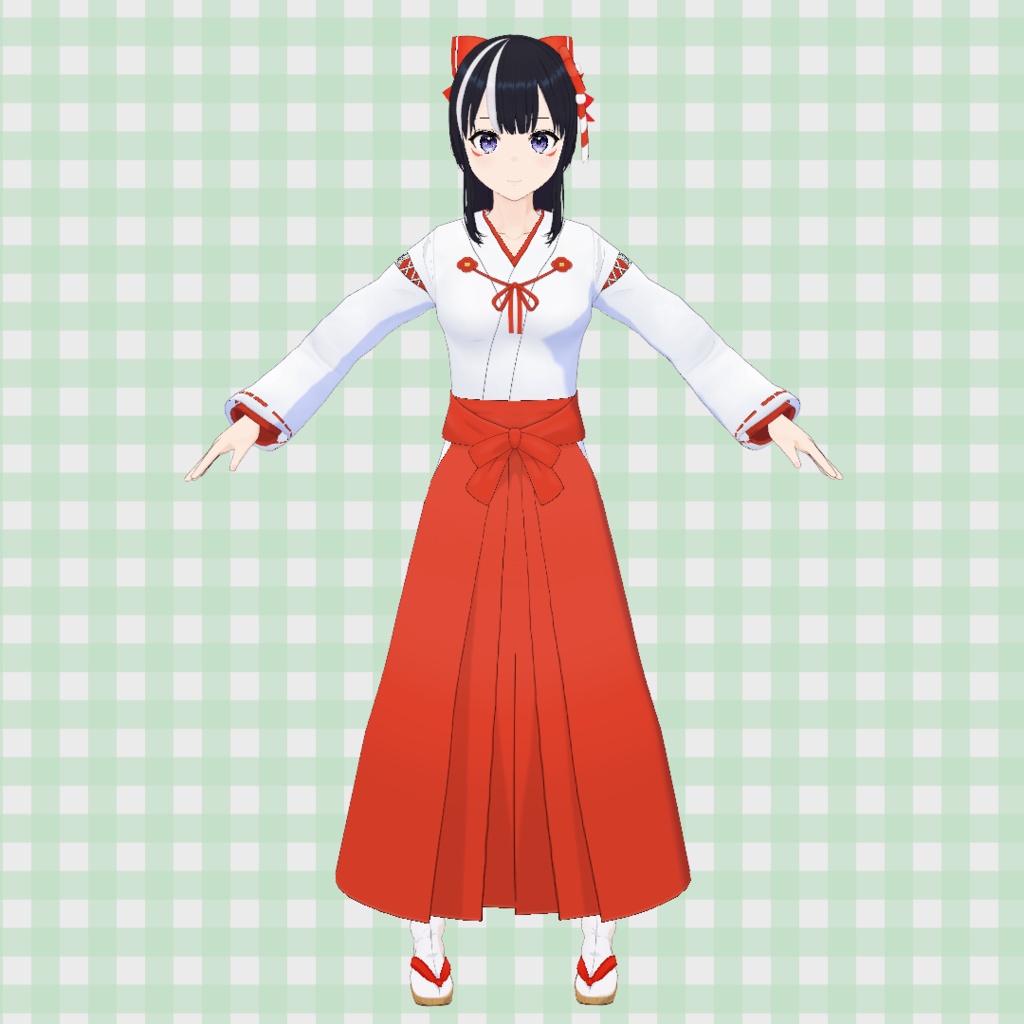巫女装束 2種【VRoid】