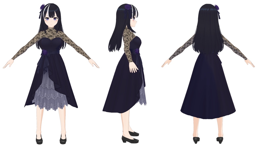 クラシカル・ゴシックドレス【VRoid】