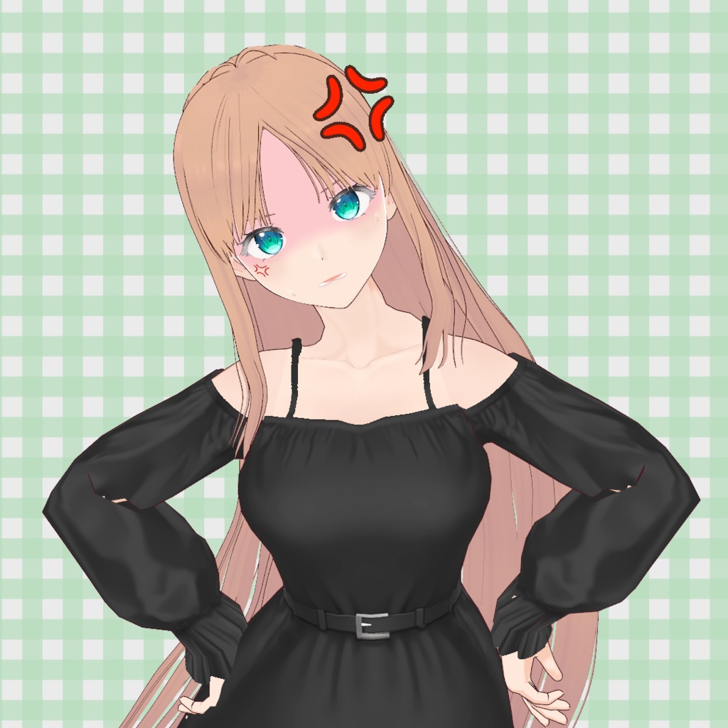 【無料版あり】MangaFX - 漫画風エフェクト素材セット(顔ペイント+板ポリ)【VRoid】