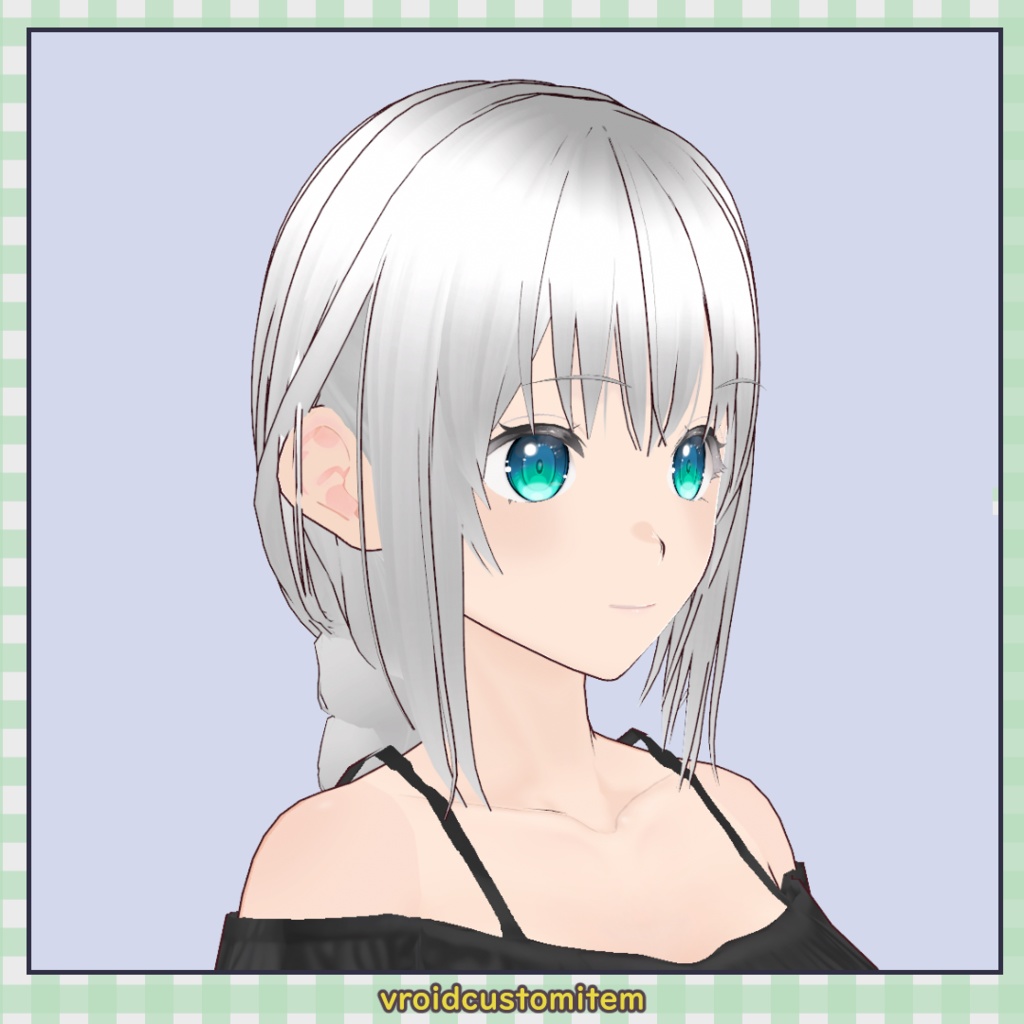 【VRoid】ローブレイド(三つ編みローポニーテール) / Low Braid Ponytail【髪型】