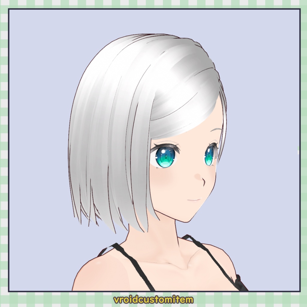 【VRoid】ラフ分けショートボブ / Rough Side-Part Short Bob【髪型】