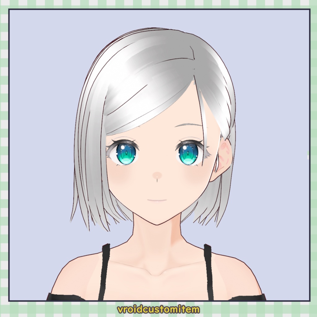 【VRoid】ラフ分けショートボブ / Rough Side-Part Short Bob【髪型】